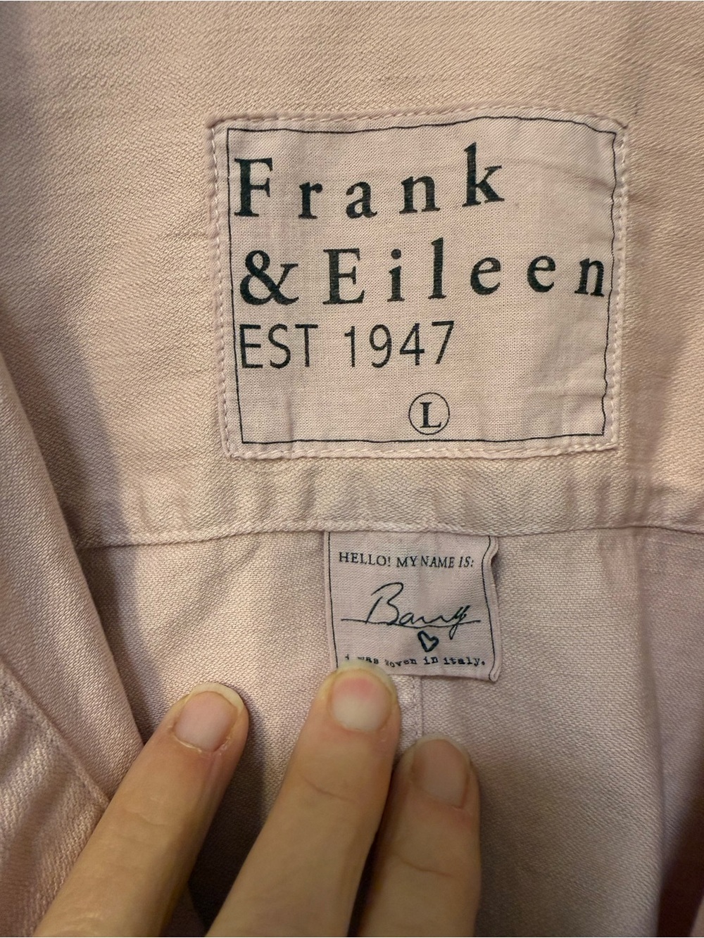 Frank & Eileen Pale Blush Button-Down Shirt - Picture 2 of 3